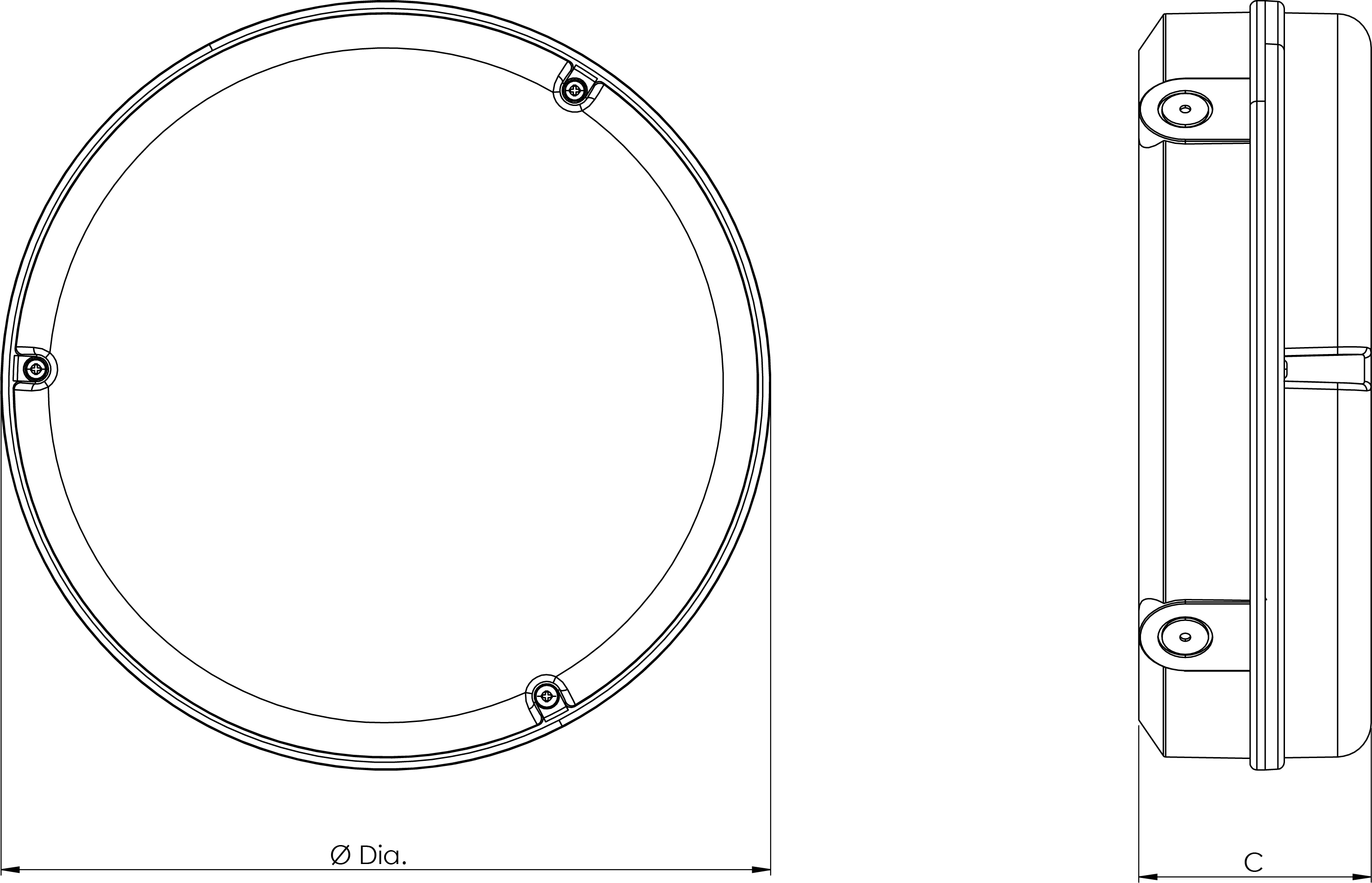 X1 WP BULKHEAD C Line Drawing