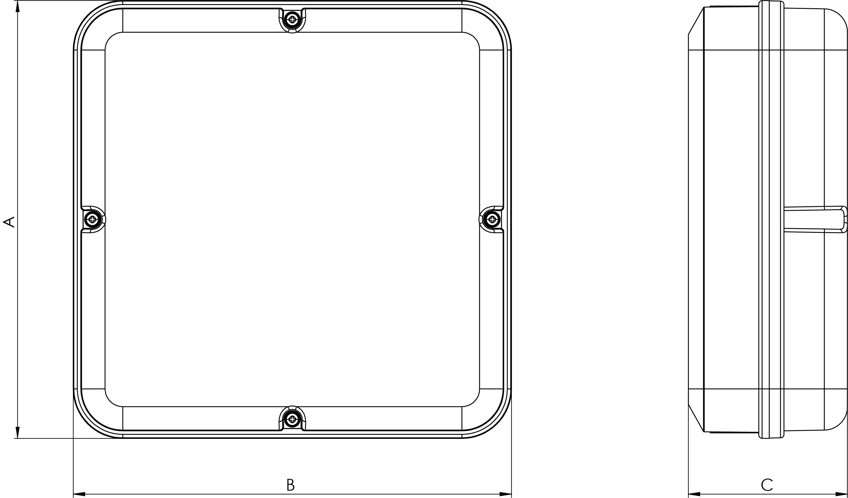 X1 WP BULKHEAD S Line Drawing