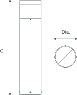 BOLLARD ES Line Drawing