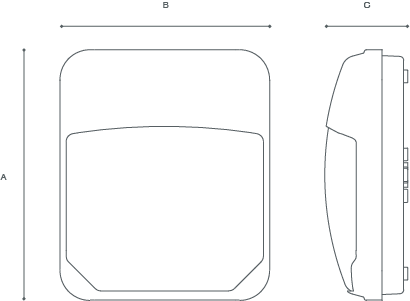WALLPACK CC Line Drawing