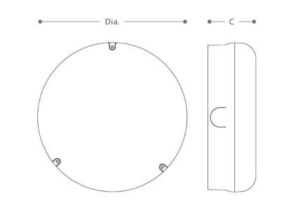 WP BULKHEAD C Line Drawing