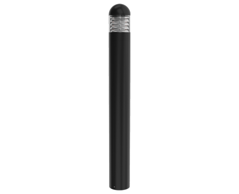 x1 bollard louvre black
