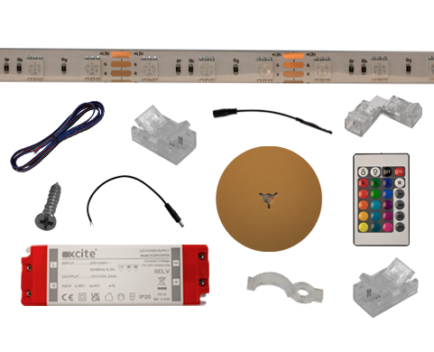 xcite led pro strip kit rgb