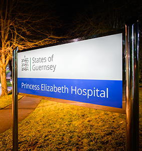 Princess Elizabeth Hospital sign