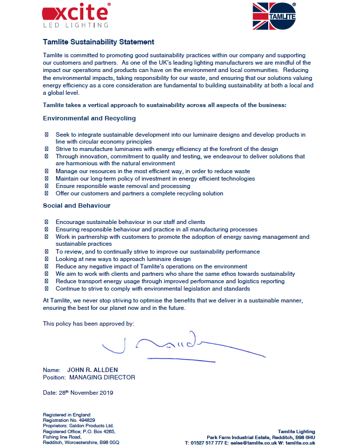sustainability statement xcite sustainability statement